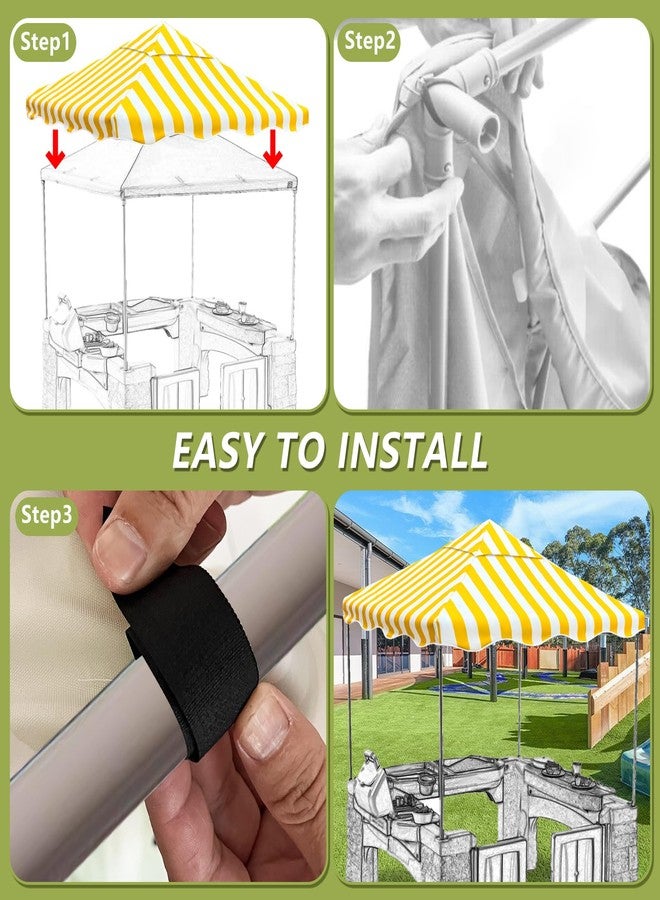 Hadisi Outdoor Kids Playhouse Replacement Canopy,Replacement Top Cover Suitable for Multiple Brands with The Same Size Kids' Playhouse of The Same Size. (Yellow 56" W x 56" D x17 H) - Image 5